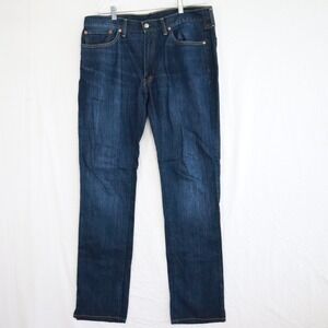 Levi's 514 Jeans Mens 36x34 Straight Fit 5-Pocket Cotton Denim Blue